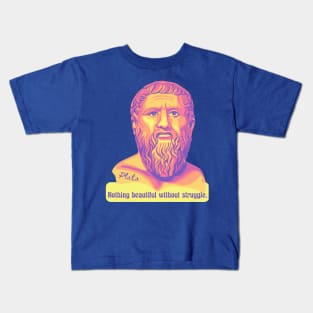 Plato Portrait and Quote Kids T-Shirt